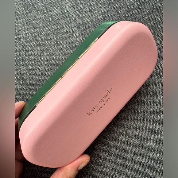 Kate Spade New York Women's Sunglass Eyeglass Case Pink and Green - Picture 4 of 10